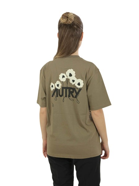 T-Shirt Autry Grafica Floreale Militare